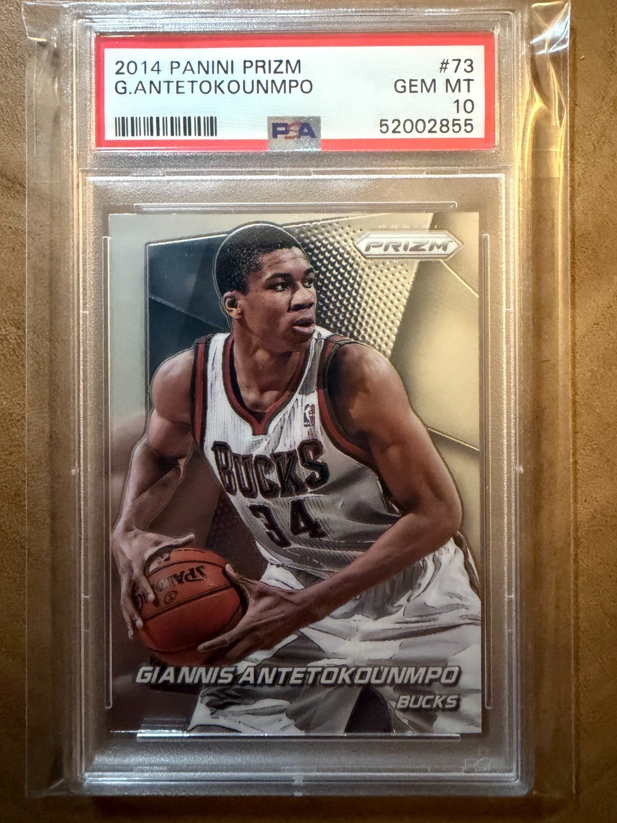 2014-15 Panini Prizm Giannis Antetokounmpo 2nd Year PSA 10 #73