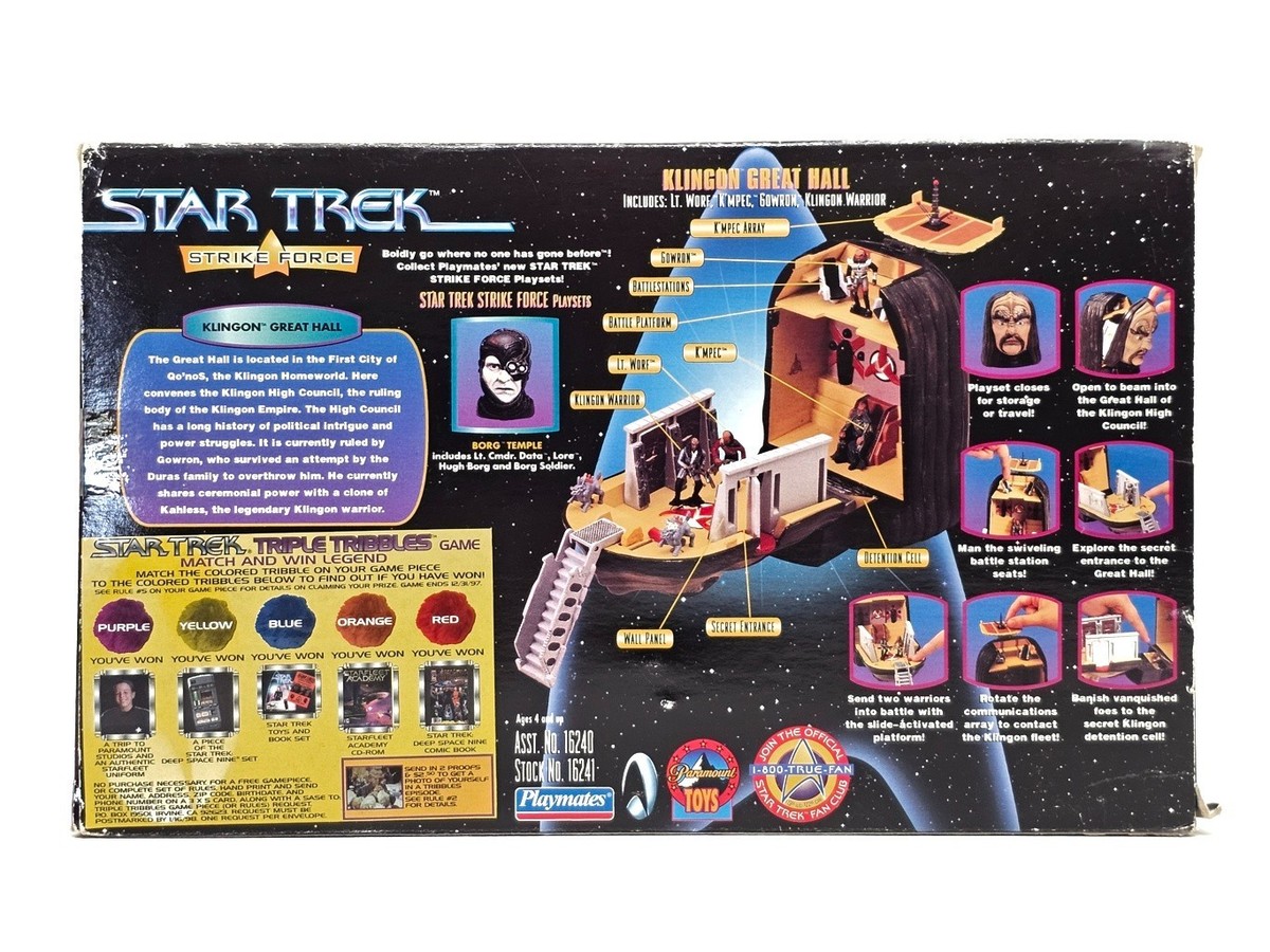 Star Trek Strike Force Klingon Great Hall Playset 1997 NIB Worf