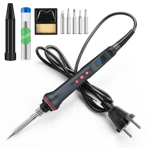 Electric Soldering Iron Gun Adjustable Temperature 90W Welding Set Tool Kit LED