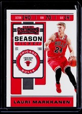 2019-20 Panini Contenders #69 Lauri Markkanen Game Ticket Red