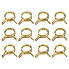 12Pcs 15mm ID Double Wire Spring Hose Clamp Spring Clips Clamps