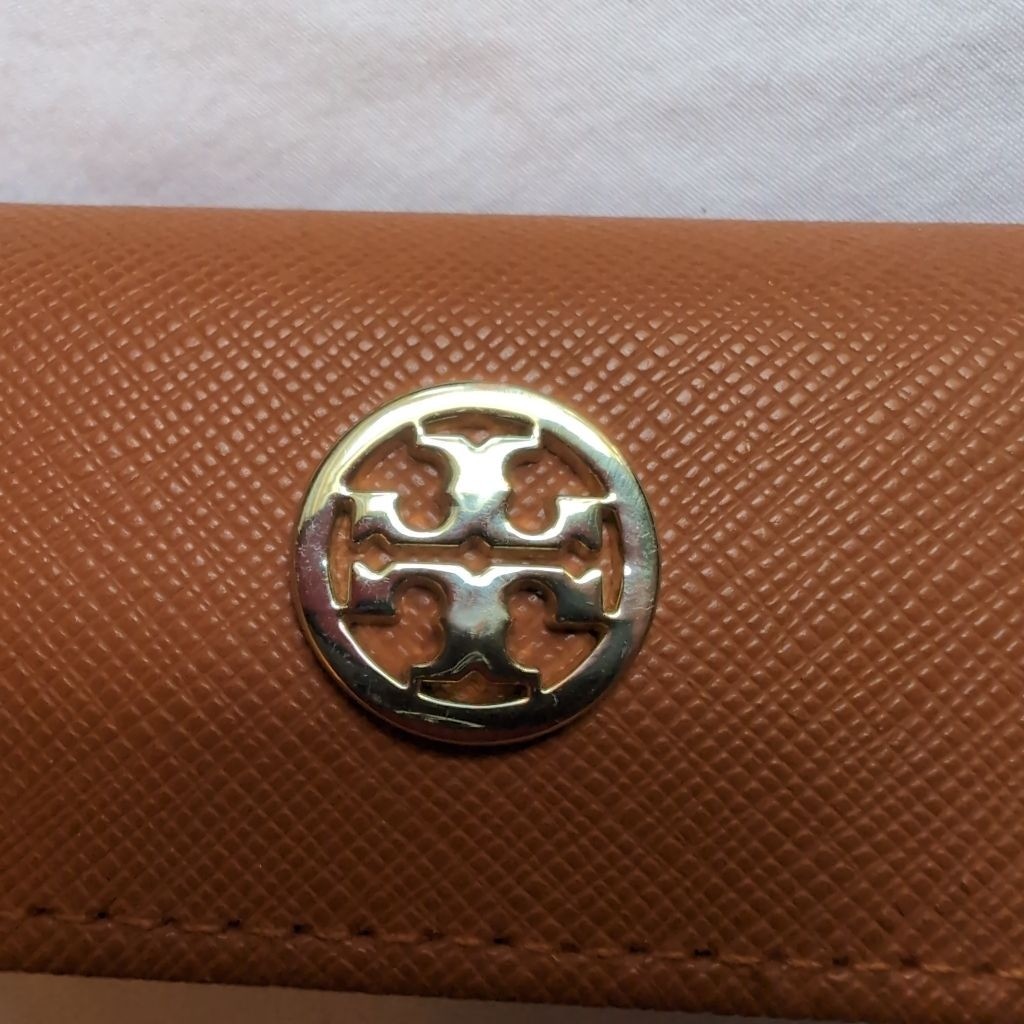 Tory Burch Hard Eyeglass Case, Brown, Pre-owned thumbnail 2