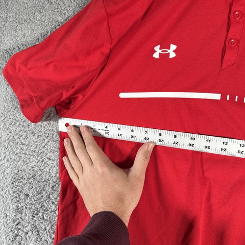 Texas Tech Red Raiders Under Armour Campus Koszulka polo Męska Duża Czerwona - Zdjęcie 5 z 10