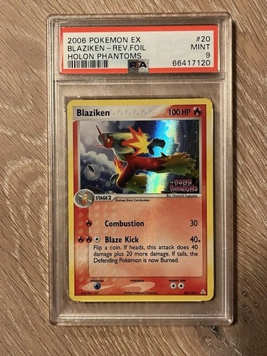 Pokemon Card PSA 9 Mint Blaziken 20/110 EX Holon Phantoms Reverse Holo Rare 2006