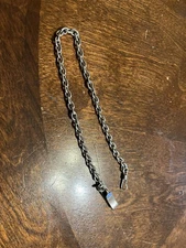 Nice Pocket Watch Chain Fob Curb Link Design Clip End - Stainless steel 14“