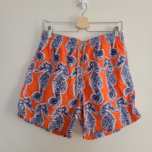 Vilebrequin Men’s Seahorse Swim Trunks Size XL Orange