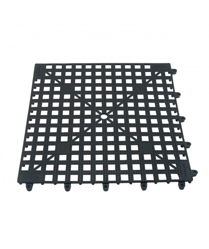 Tappeto poggiabicchieri Scolabicchieri Cm 33x33 Ad Incastro In Plastica Nera