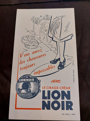 Löschblatt Schuhcreme Lion Noir