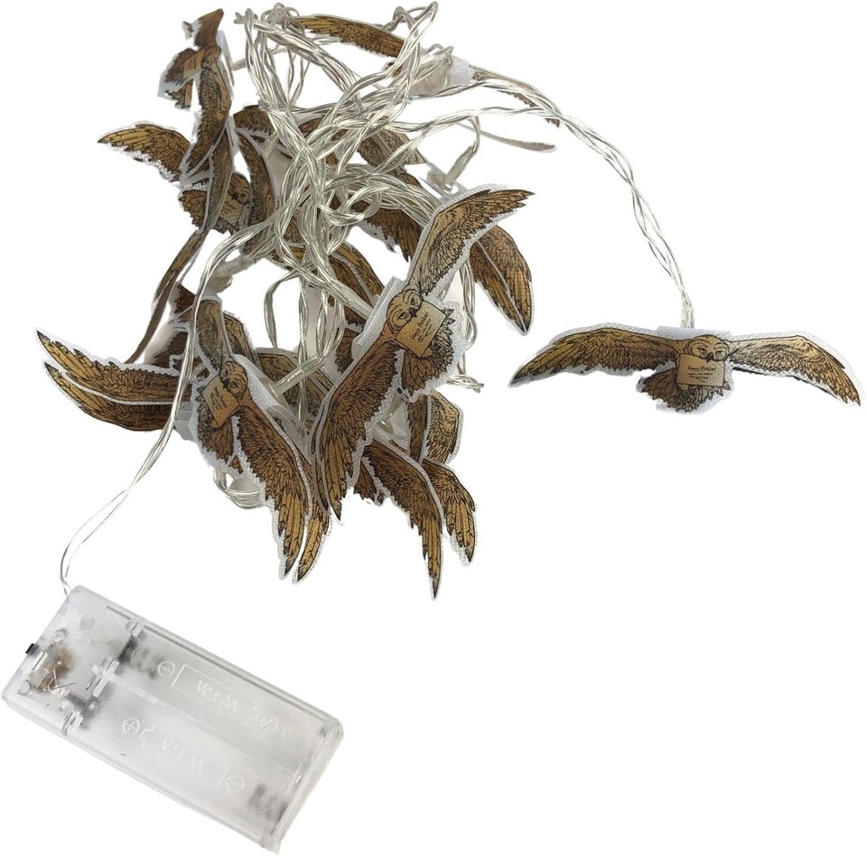 Harry Potter Hedwig Gold String Lights Battery Operated Damaged Box