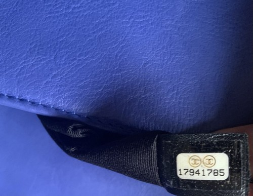Schultertasche Chanel Blau Boy Bag Large - Bild 8 von 12
