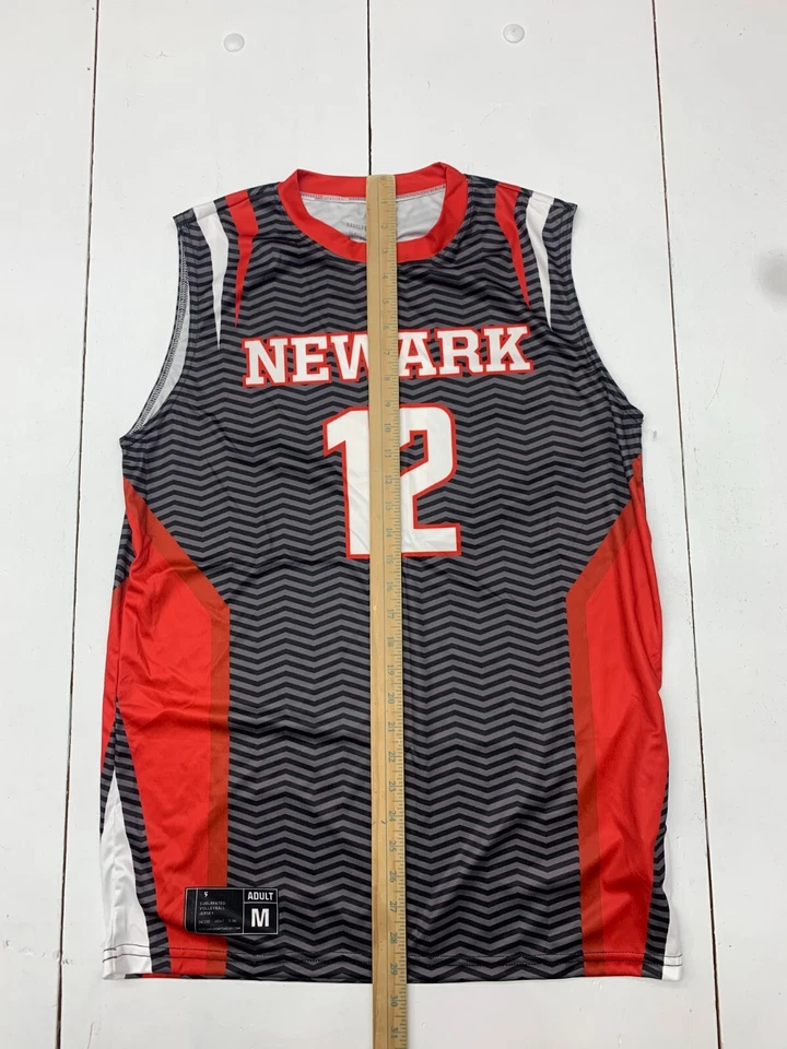 Camiseta deportiva de baloncesto High Five para hombre Newark negra roja talla mediana Foto 2 de 4