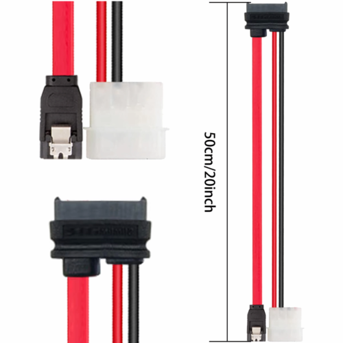P30 SATA Slim Adapter 7+ 6pin Socket On 4pin Power & 7pin SATA, 2pin Loaded - Picture 5 of 11