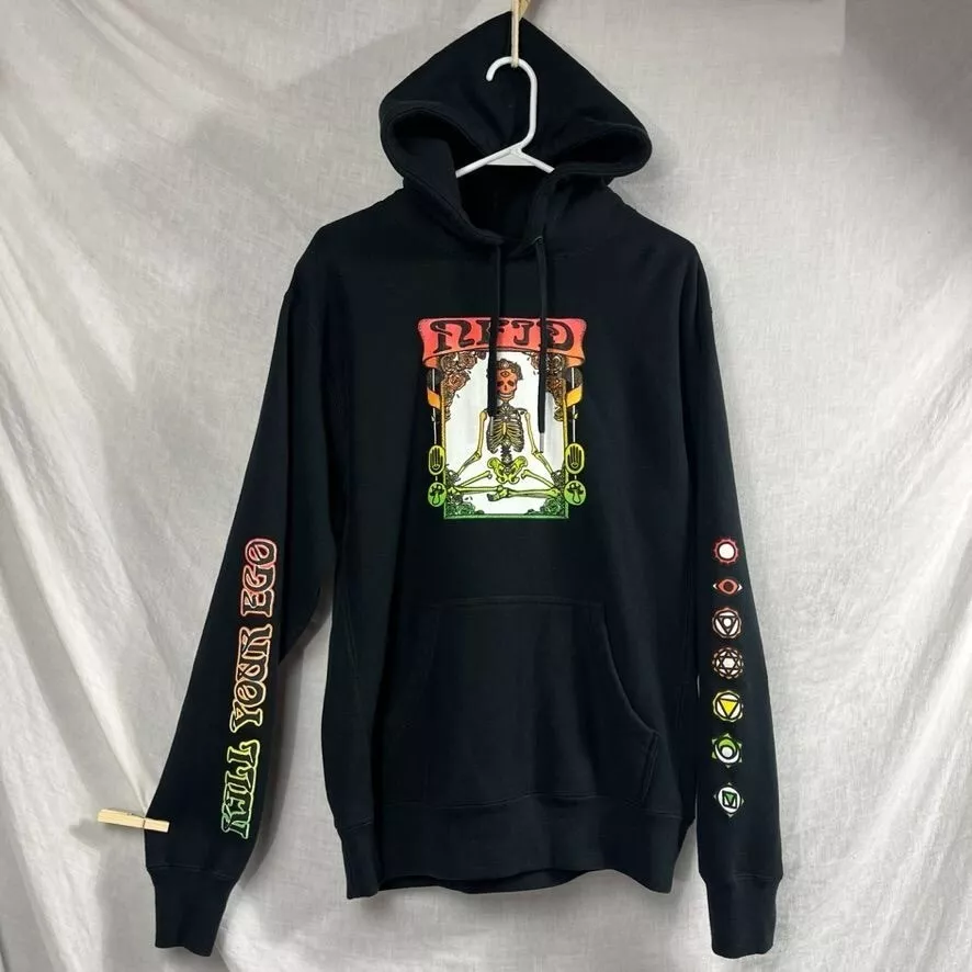 NFID Pullover Graphic Hoodie Mens M Oversized Skater Kill Your Ego Chakra Hippie