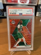 2019-20 Panini Mosaic Tacko Fall Red Wave Prizm Rc #244 PSA 10 💎 Celtics Rookie