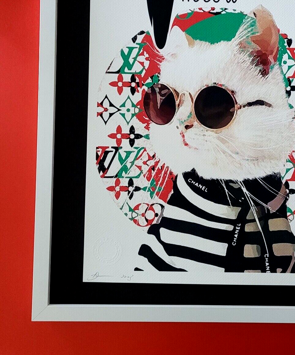 DEATH NYC アートポスター　no.76 CHANEL cows 🔥Death NYC LG Framed 16x20in Pop Art Original COA Chanel