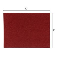 Mega Crafts - 9" x 12" Metallic Glitter Adhesive EVA Foam Sheets - Red, 6PCS
