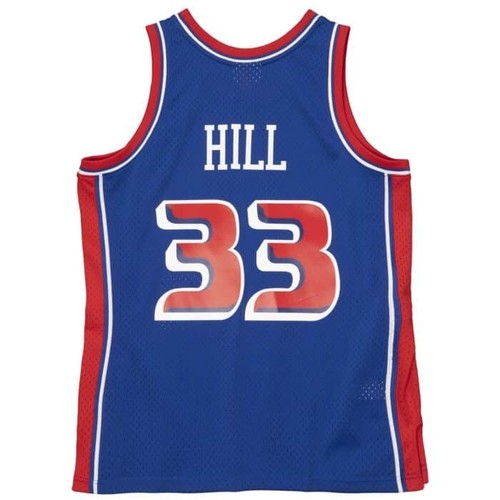 Grant Hill 3XL Detroit Pistons Mitchell & Ness 1998-99 Swingman Jersey - Blue - Picture 2 of 3