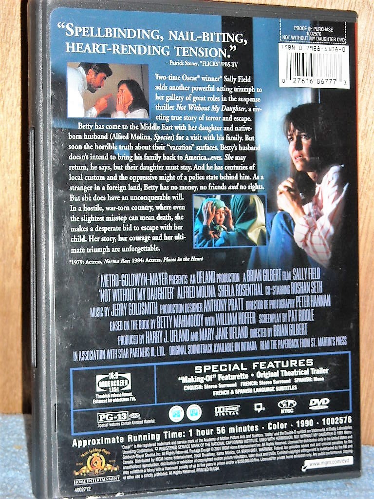 Not Without My Daughter (DVD, 2009) Sally Fields Alfred Molina