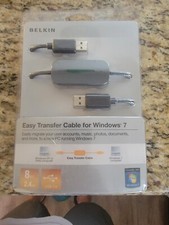 BELKIN Easy Transfer Cable for Windows 7 USB 2.0 8ft /2.4m New Sealed PC Adapter