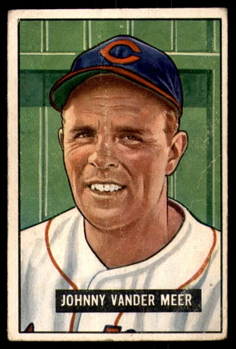 1951 Bowman #223 Johnny Vander Meer Very Good Indians                  ID:227012