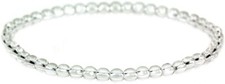 Natural 	White Quartz Bracelet, 4mm Natural Round Beads Gemstones Unisex, 7 Inch