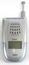 Sanyo SCP-2400 - Ice Blue and Silver  Sprint  Rare Flip Phone - No Back