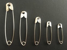 Duże + małe igły zabezpieczające srebrne puste metalowe przypinki do rękodzieła