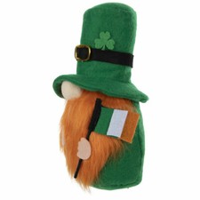 Lucky Gnome  Flag St. Patrick's Day Gnome Figurine