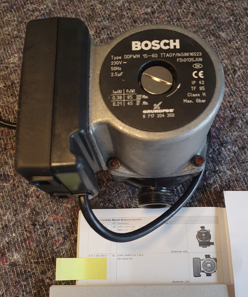 Pumpe Für Junkers Heizung - Ersatzpumpe 87172043600