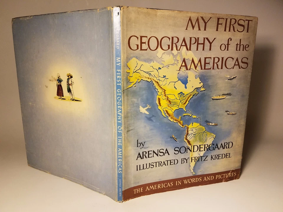 1942 MY FIRST GEOGRAPHY AMERICAS FRITZ KREDEL MAPS PICTURES NORTH AMERICA WWII - Image 3 of 4