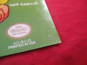 The Simpsons Bartman Meets Radioactive Man Nintendo NES Promo Poster Insert ONLY