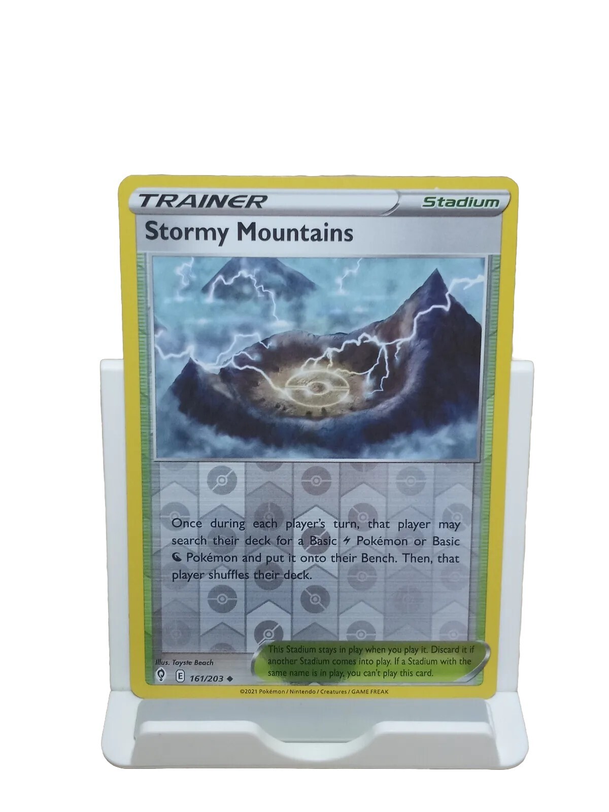 Stormy Mountains 161/203 Reverse Holo Evolving Skies Pokemon