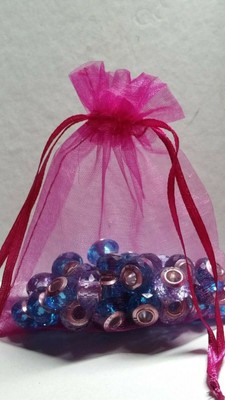 Organzabeutel Organzas/äckchen Geschenk Beutel ca 100 St 7 x 9 cm fuchsia