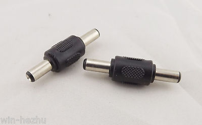 10x CCTV DC Power Plug 5.5mm x 2.1mm Male to 5.5 x 2.1mm Male Adapter Connector