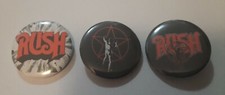 rush band logo 25mm  badges x3