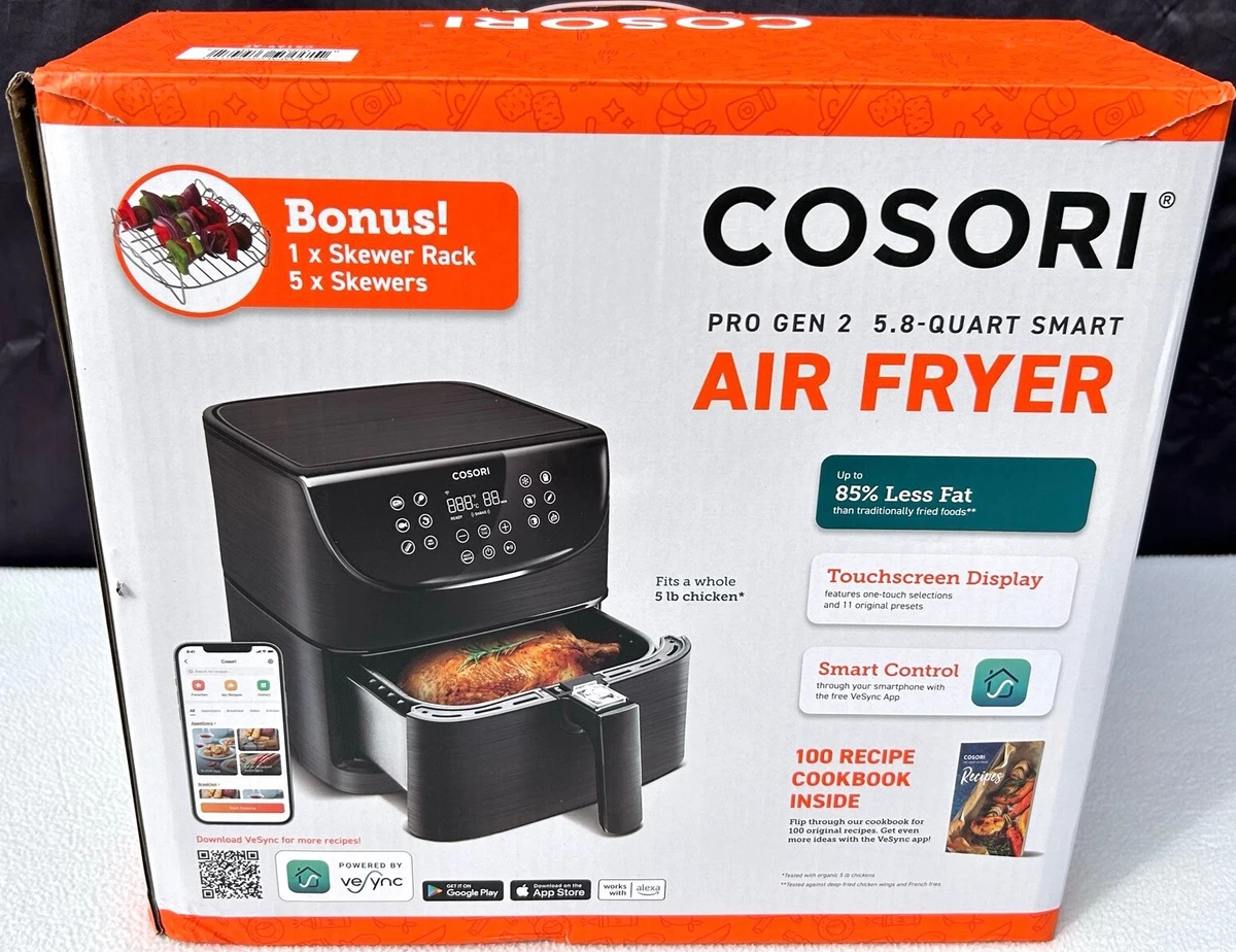 Lifetime Economical Cosori Pro Gen 2 5.8 qt Smart Air Fryer Black