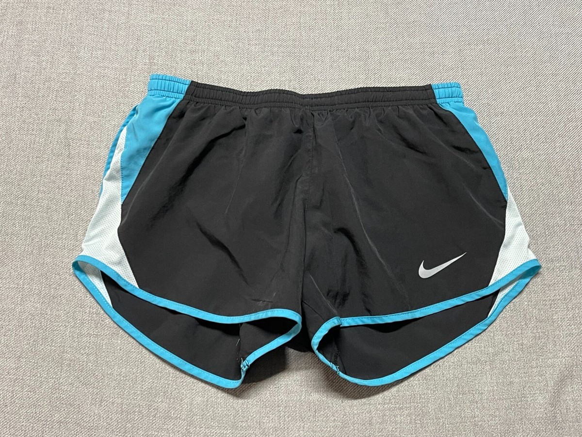 Nike 10K Running Shorts Women's Small Black Blue Dri Fit Workout