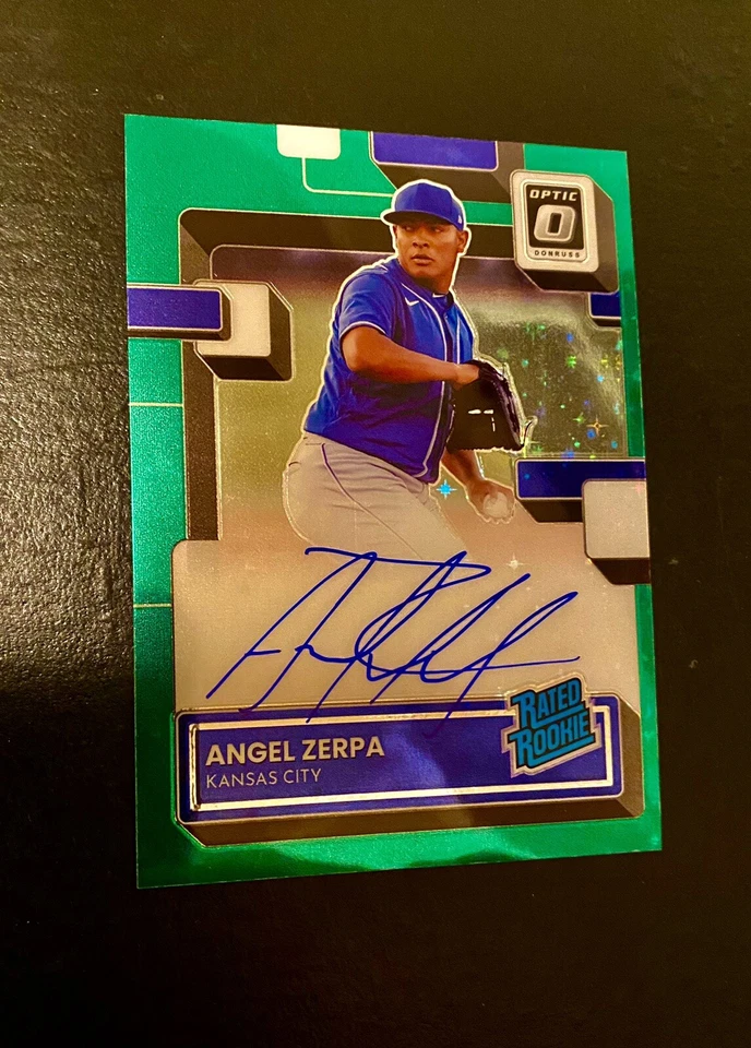 2022 Donruss Optic Green Stars On Card Auto Prizm Angel Zerpa RC 29/49 - Image 3 of 4