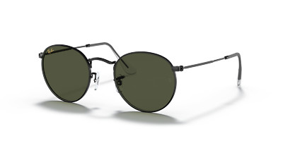 Ray-Ban Round Metal Legend Black/G-15 Green 53 mm Sunglasses RB3447 919931 53-21