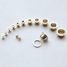 Ear Tunnels Stretchers Expanders Screw Fix Stainless Steel Double Flare Tapers 