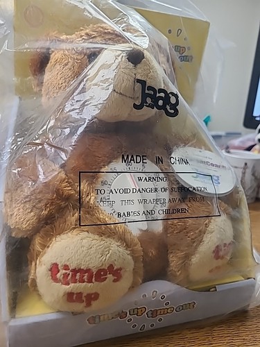 JAAG Time Out Teddy Bear Timer Tan Plush Toy Time’s Up Stuffed Animal **NEW** - Picture 2 of 15