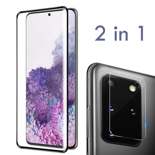 For Samsung Galaxy S20 / Ultra/Plus Tempered Glass Screen Protector+Camera Cover - Picture 4 of 15