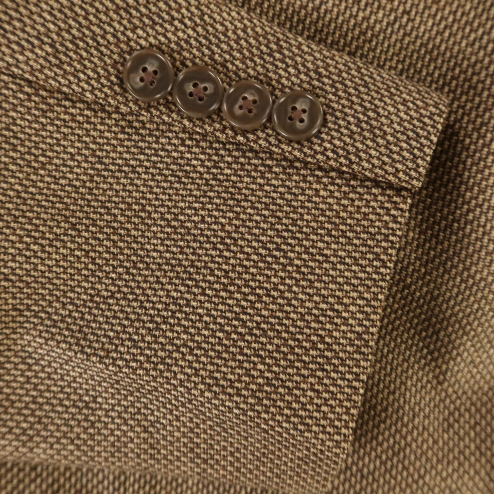 Chaqueta de tweed vintage M MT marrón ojo de pájaro 100 % lana Pantex Italia Blazer 43L Foto 4 de 4