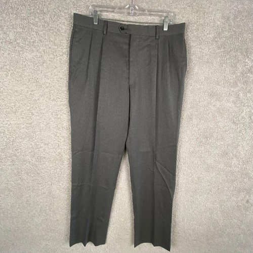 JOS.A.BANK EXECUTIVE COLLECTION Two-pleat Slacks, Men's, Size W34 unclear black type Vintage Second Hand