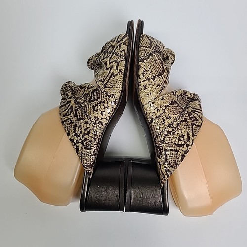 Donald J Pliner Double Knot Snake Print Block Heel Sandals Sz. 7.5 - Picture 3 of 9