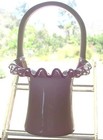 FENTON"MINIATURE"MINT&PERF~1940s~5"HAT"BASKET"PEACH(PINK)CREST"VINTAGE~GLASS — photo 9