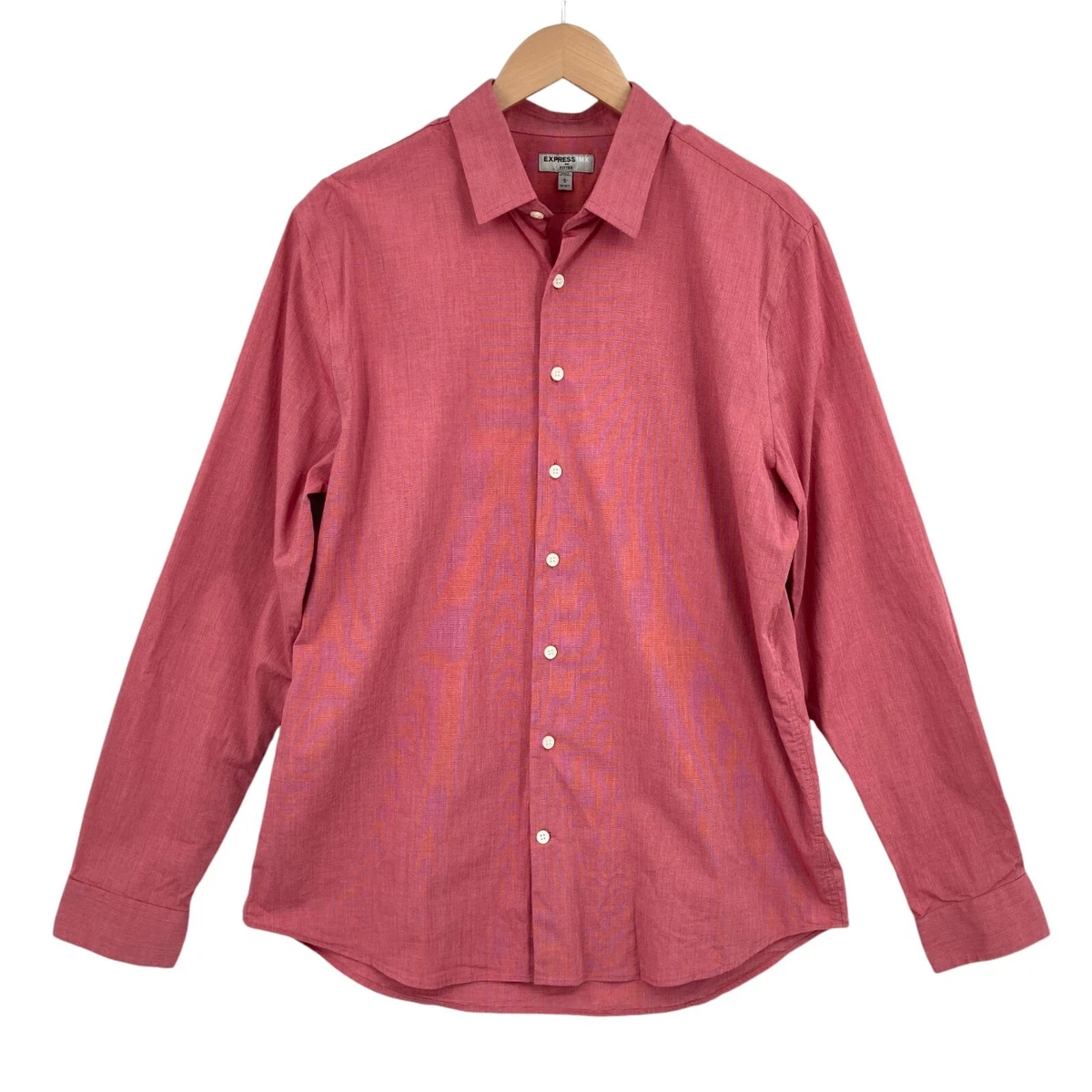 Express Pink Button-Down Dress Shirts for Men for sale | eBay