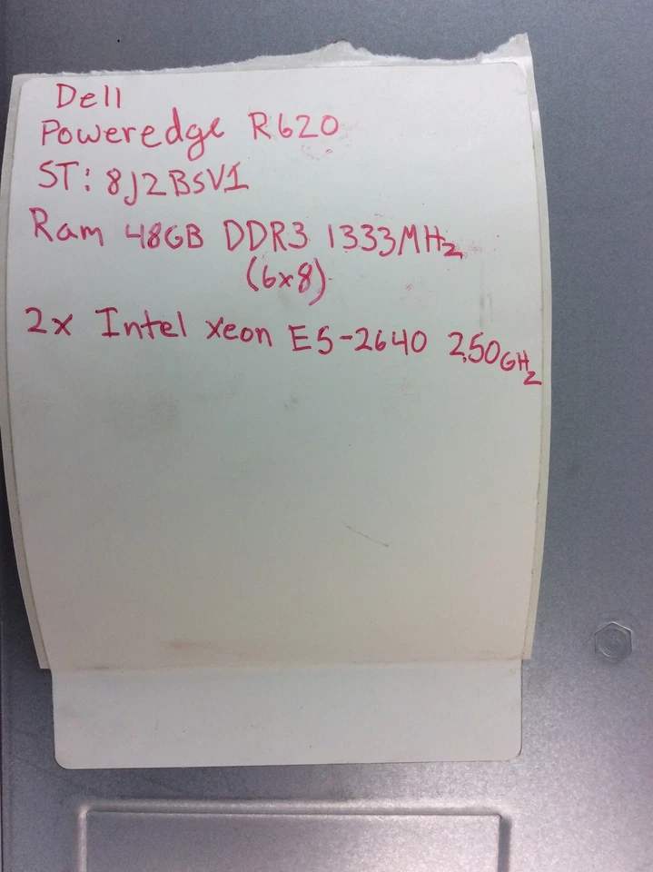 Dell PowerEdge R620 ST: 8J2BSV1 RAM 48GB (6x8GB) DDR3 Intel Xeon E5-2640 2.5Ghz - Image 4 of 4