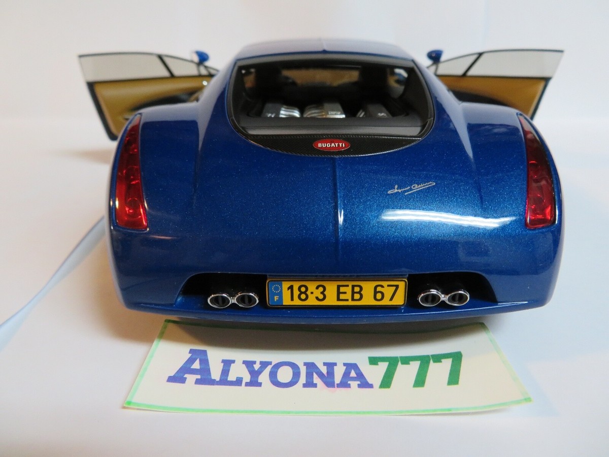 AUTOart 1/18 Bugatti Chiron EB 18.3 Concept Car Blue DIECAST AUTOart 1/18 Bugatti Chiron EB 18.3 Concept Car Blue DIECAST