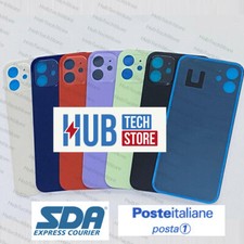 BACK COVER BIG HOLE VETRO SCOCCA per IPHONE 12 - 12 MINI COPRI BATTERIA